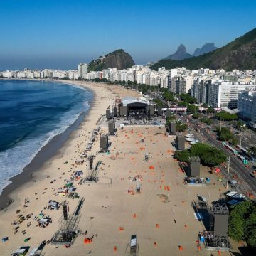 FUERTE DISPOSITIVO DE SEGURIDAD PARA EL CONCIERTO DE LADY GAGA EN RIO DE JANEIRO,BRASIL.
