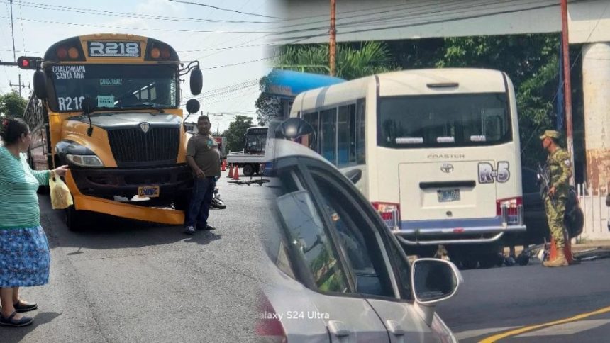 DOS ACCIDENTES SIMULTANEOS  DE TRÁNSITO EN SANTA ANA COMPLICA EL TRÁFICO EN LA ZONA DE LA CALLE ALDEA SAN ANTONIO.