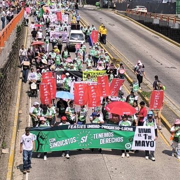 ORGANIZACIONES MARCHAN EN SAN SALVADOR ESTE 1 DE MAYO EN CONMEMORACIÓN DEL DÍA DEL TRABAJO.