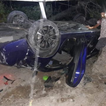 ACCIDENTE DE TRÁNSITO DEJA TRES LESIONADOS EN LA CARRETERA AL PUERTO DE LA LIBERTAD