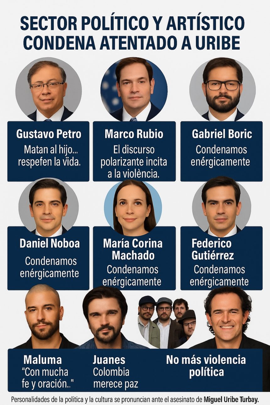RECHAZO NACIONAL E INTERNACIONAL POR ATAQUE A MIGUEL URIBE TURBAY
