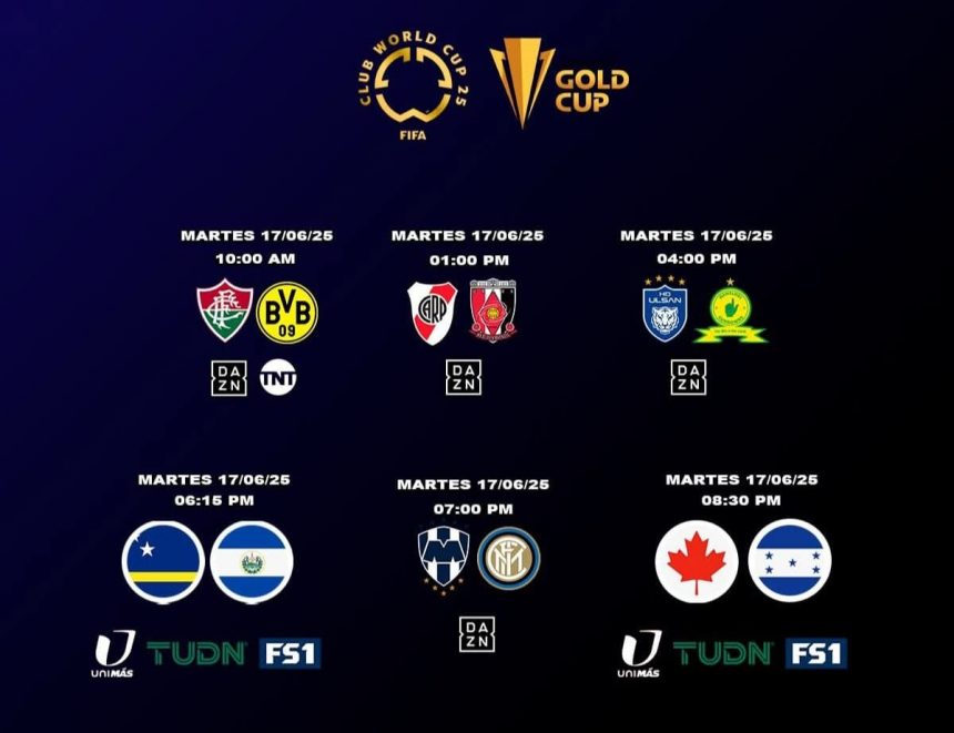MARTES DE ALTO VOLTAJE FUTBOLÍSTICO: CLUBES Y SELECCIONES SE TOMAN LA JORNADA DEL 17 DE JUNIO