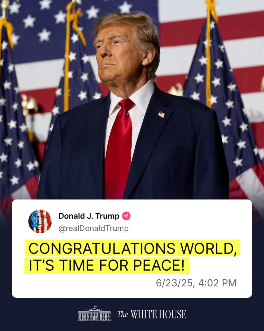 TRUMP ANUNCIA LA PAZ, PERO LA REALIDAD HUELE A PÓLVORA