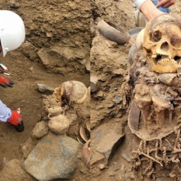 DESCUBREN ENTIERRO PREHISPÁNICO DE LA CULTURA CHANCAY DURANTE OBRAS EN PUENTE PIEDRA, PERÚ