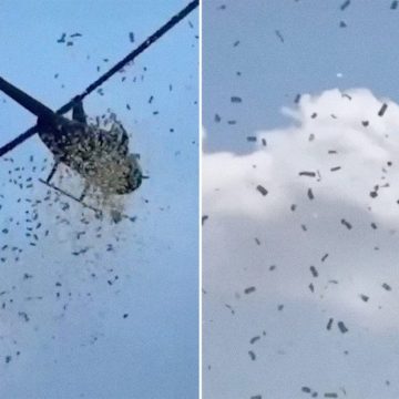 LLUVIA DE BILLETES EN DETROIT  EE.UU; FUE ÚLTIMO DESEO DE HOMBRE GENEROSO QUE FALLECIÓ