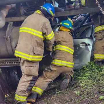 MILAGROSAMENTE UNA MUJER SOBREVIVIÓ A UN ACCIDENTE MÚLTIPLE EN LA PANAMERICANA, SAN MIGUEL