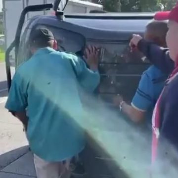 MÚLTIPLE CHOQUE FRENTE A LA CEIBA DE GUADALUPE DEJA DOS LESIONADOS