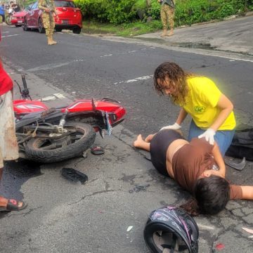 MOTOCICLISTA LESIONADO EN ACCIDENTE DE TRÁNSITO EN SAN JUAN NONUALCO