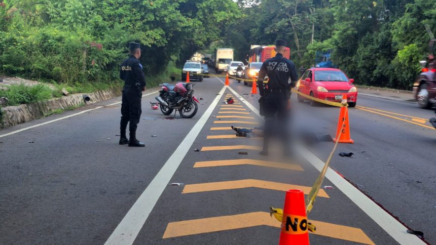 MOTOCICLISTA MUERE EN ACCIDENTE DE TRÁNSITO EN CARRETERA PANAMERICANA EN LA JURISDICCIÓN DE LOLOTIQUE,SAN MIGUEL