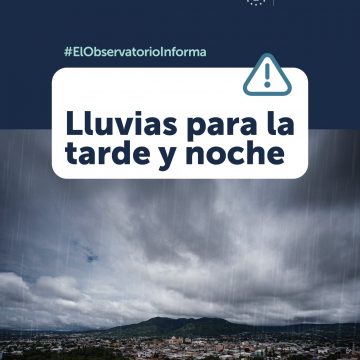 PRONOSTICAN LLUVIAS Y TORMENTAS EN GRAN PARTE DE EL SALVADOR ESTA TARDE Y NOCHE