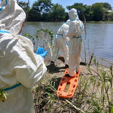 RECUPERARON EL CUERPO DE UN HOMBRE QUE FLOTABA EN EL RIO LEMPA EN EL PUENTE COLIMA EN LA CARRETERA TRONCAL DEL NORTE.