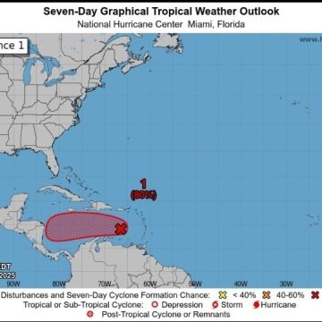 mapa 1 MINISTERIO DE MEDIO AMBIENTE MANTIENE VIGILANCIA POR ONDAS TROPICALES EN EL ATLÁNTICO Y PACÍFICO