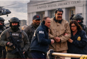 AUTORIDADES REALIZARON EL TRASLADO DE NICOLÁS MADURO Y CILIA FLORES A UN TRIBUNAL FEDERAL EN NUEVA YORK