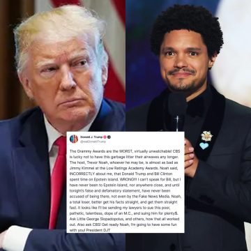 DONALD TRUMP CALIFICA A LOS PREMIOS GRAMMY COMO “LO PEOR” Y CRITICA A SU PRESENTADOR