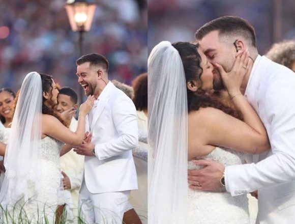 ERA SALVADOREÑA LA JOVEN QUE SE CASÓ EN VIVO DURANTE EL SUPER BOWL EN CEREMONIA REAL PRESENCIADA POR MILLONES