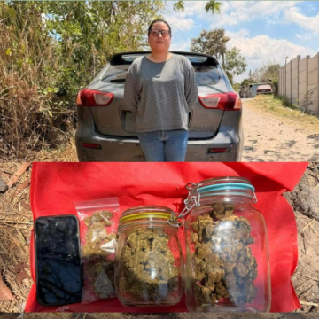 SOLDADOS UBICARON A MUJER CON PORCIONES DE DROGA DURANTE PATRULLAJE EN SOYAPANGO