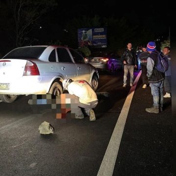 PEATÓN FALLECE TRAS SER ATROPELLADO EN CARRETERA PANAMERICANA EN COJUTEPEQUE