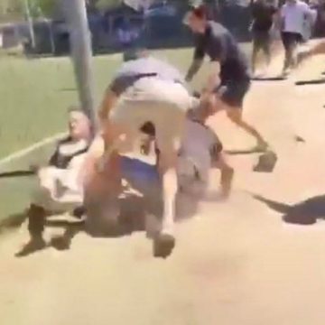 PELEA ENTRE PADRES INTERRUMPE PARTIDO DE FÚTBOL INFANTIL EN EL CAFETALÓN