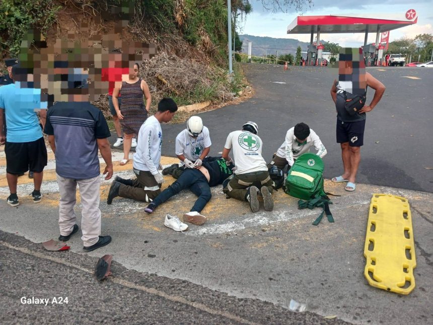 congo 1 MOTOCICLISTA RESULTA LESIONADO EN UN ACCIDENTE DE TRÁNSITO EN LA CARRETERA PANAMERICANA EN EL CONGO,SANTA ANA