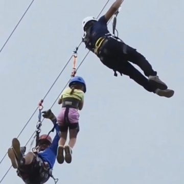 RESCATARON A UNA MENOR ATRAPADA EN CANOPY DEL PARQUE PUERTA DEL DIABLO EN PANCHIMALCO