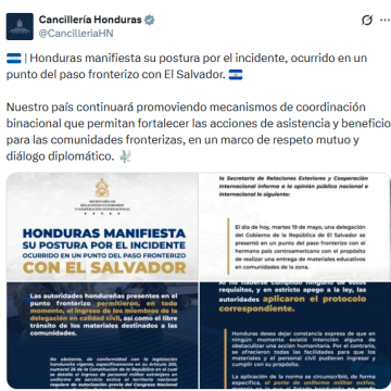 HONDURAS ASEGURA QUE NO IMPIDIÓ EL INGRESO DE PAQUETES ESCOLARES SALVADOREÑOS EN EXBOLSONES