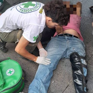 los chorros 1 MOTOCICLISTA RESULTA LESIONADO EN ACCIDENTE DE TRÁNSITO EN LOS CHORROS