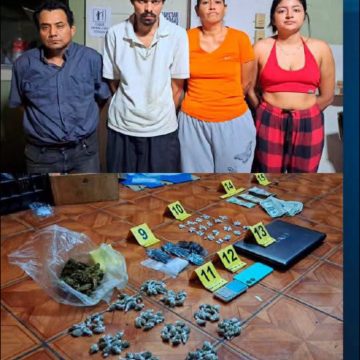 CUATRO PERSONAS SON CAPTURADAS EN SACACOYO DURANTE OPERATIVO POR PRESUNTO TRÁFICO ILÍCITO
