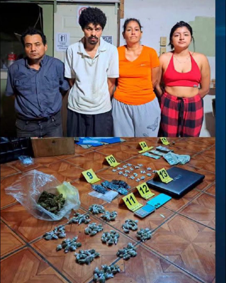 CUATRO PERSONAS SON CAPTURADAS EN SACACOYO DURANTE OPERATIVO POR PRESUNTO TRÁFICO ILÍCITO