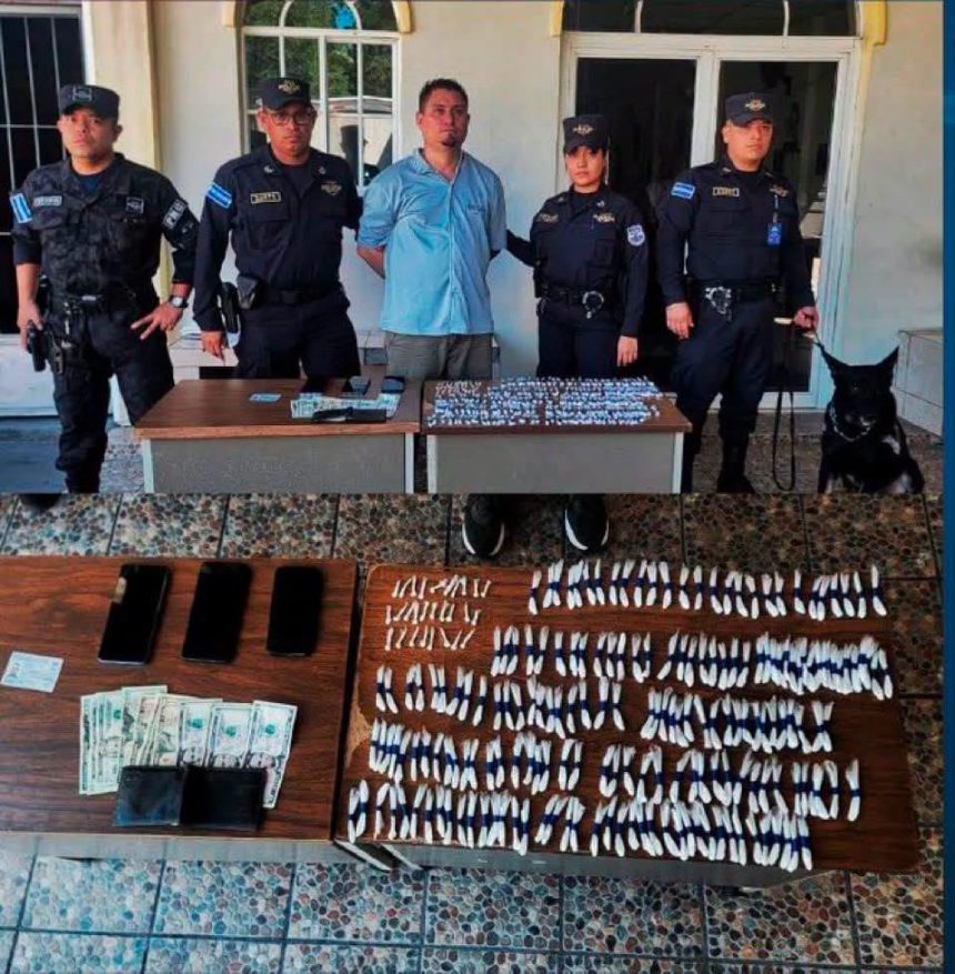 drogo 2 CAPTURAN A HOMBRE CON MÁS DE 200 PORCIONES DE COCAÍNA EN SAN SALVADOR