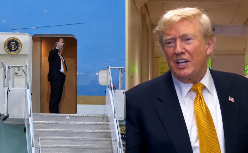 trump 23 TRUMP EXPLICA POR QUÉ NO REGRESÓ A ESTADOS UNIDOS EN EL NUEVO AVIÓN DONADO POR CATAR