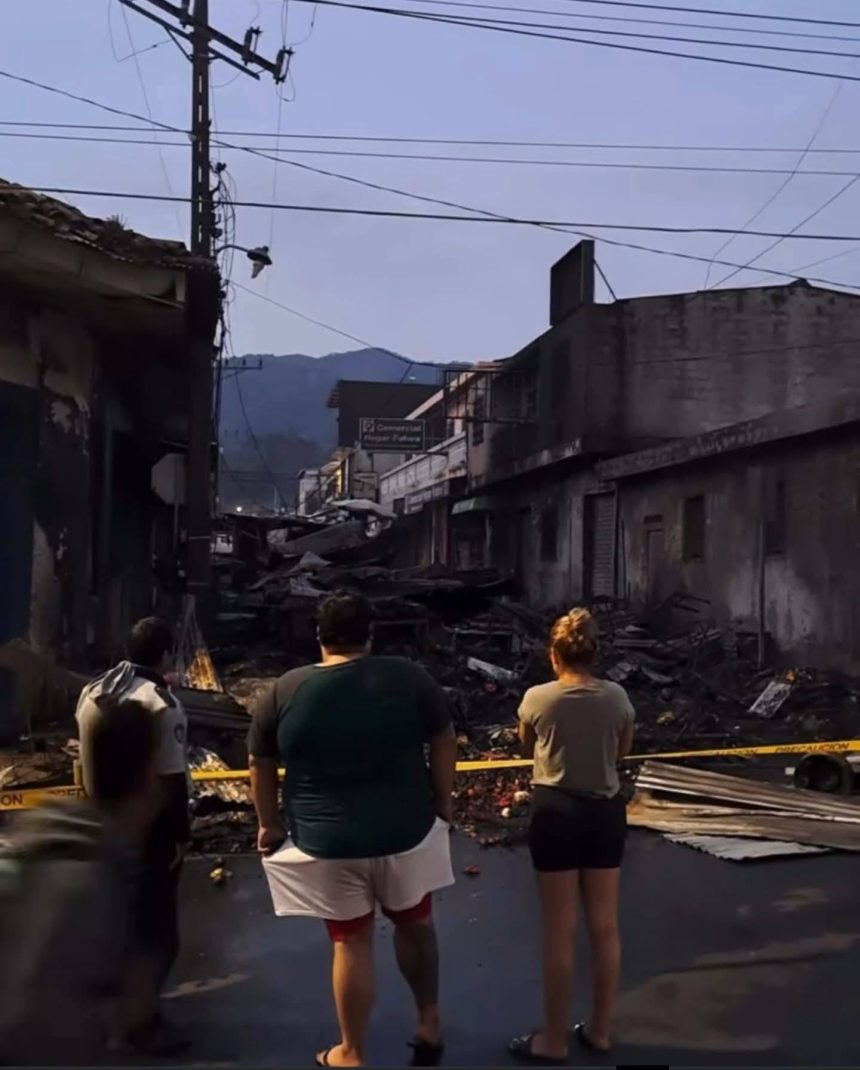 arme 1 INCENDIO DEJÓ IMPORTANTES PÉRDIDAS A COMERCIANTES DEL MERCADO PROVISIONAL DE ARMENIA