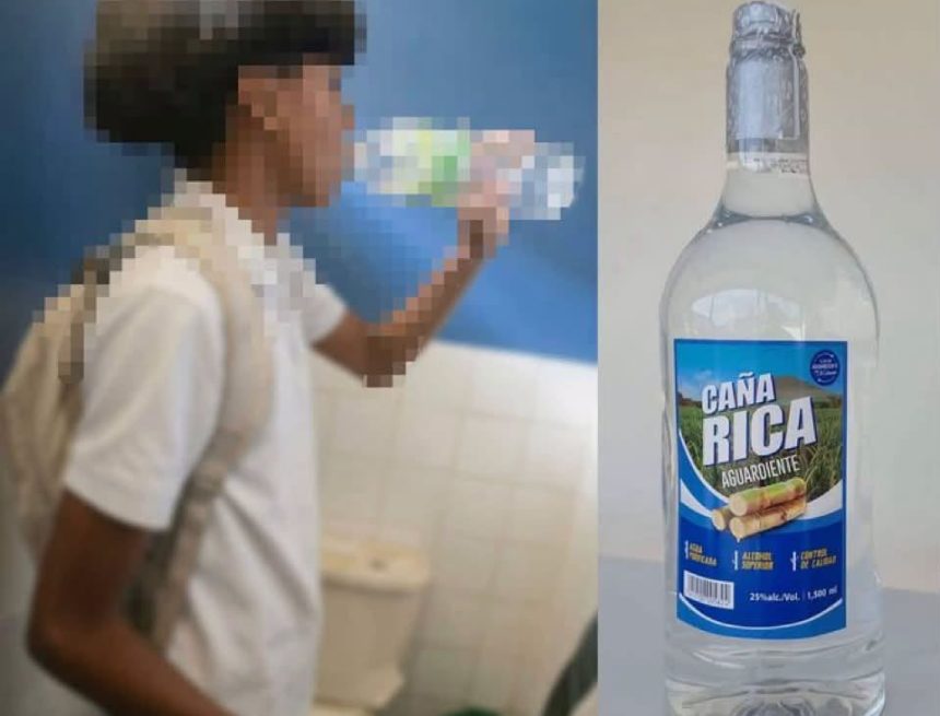 ESTUDIANTES SON SORPRENDIDOS CONSUMIENDO BEBIDA ALCOHÓLICA DENTRO DE CENTRO ESCOLAR EN SOYAPANGO