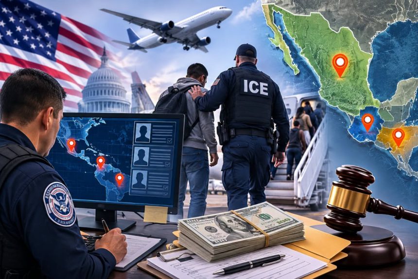 ice EE. UU. BUSCA LOCALIZAR A MIGRANTES DEPORTADOS PARA COBRAR MULTAS MIGRATORIAS PENDIENTES