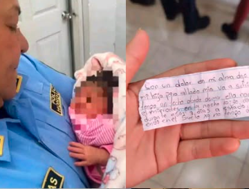 bebe 1 ENCUENTRAN A RECIÉN NACIDA JUNTO A UNA NOTA EN LA ERMITA DE SUYAPA, HONDURAS
