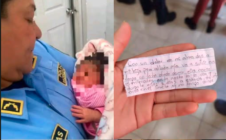 bebe 1 ENCUENTRAN A RECIÉN NACIDA JUNTO A UNA NOTA EN LA ERMITA DE SUYAPA, HONDURAS
