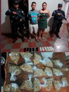 droga 1 CAPTURAN A DOS PERSONAS TRAS INCAUTACIÓN DE DROGAS DURANTE ALLANAMIENTO EN AHUACHAPÁN
