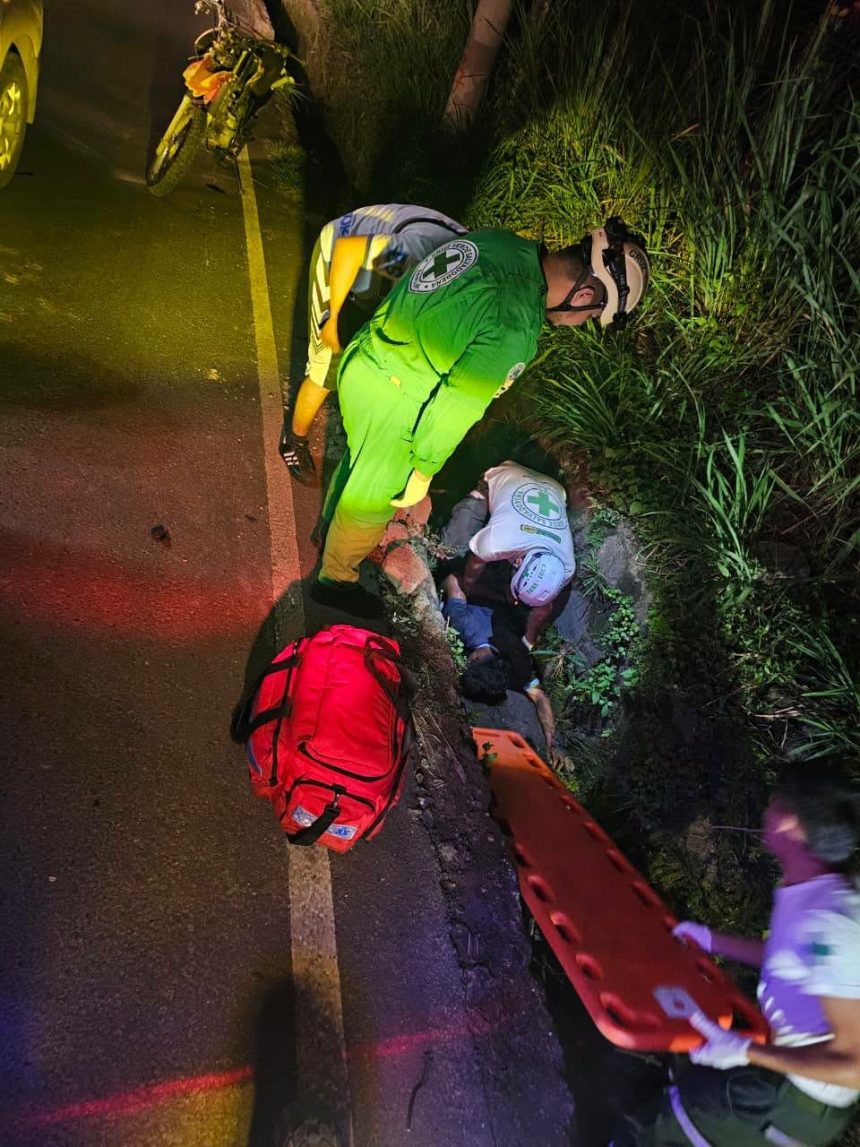 MOTOCICLISTA RESULTA GRAVEMENTE LESIONADO TRAS ACCIDENTE EN LA BAJADA DEL PORTEZUELO