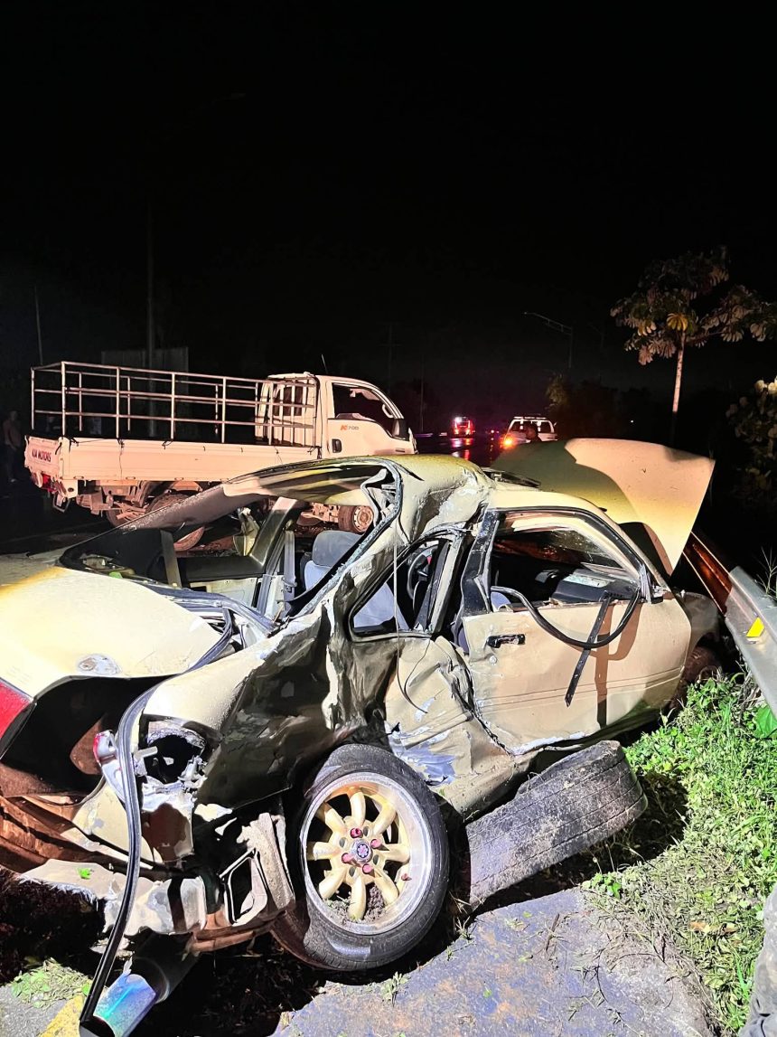 ACCIDENTE ENTRE CUATRO VEHÍCULOS DEJA TRES PERSONAS LESIONADAS EN CARRETERA CLAUDIA LARS