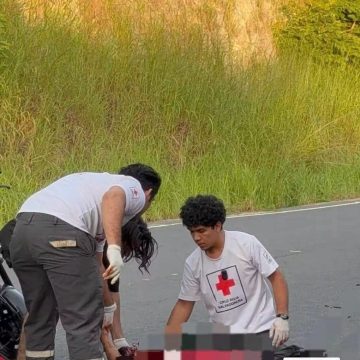 SANTA 1 MOTOCICLISTA DE 23 AÑOS RESULTA GRAVEMENTE LESIONADO EN ACCIDENTE EN LA LONGITUDINAL DEL NORTE