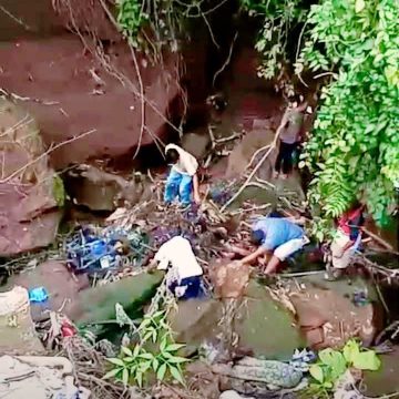 LOCALIZARON RESTOS HUMANOS EN UNA QUEBRADA DEL CASERÍO EL TEJAR, EN MONCAGUA