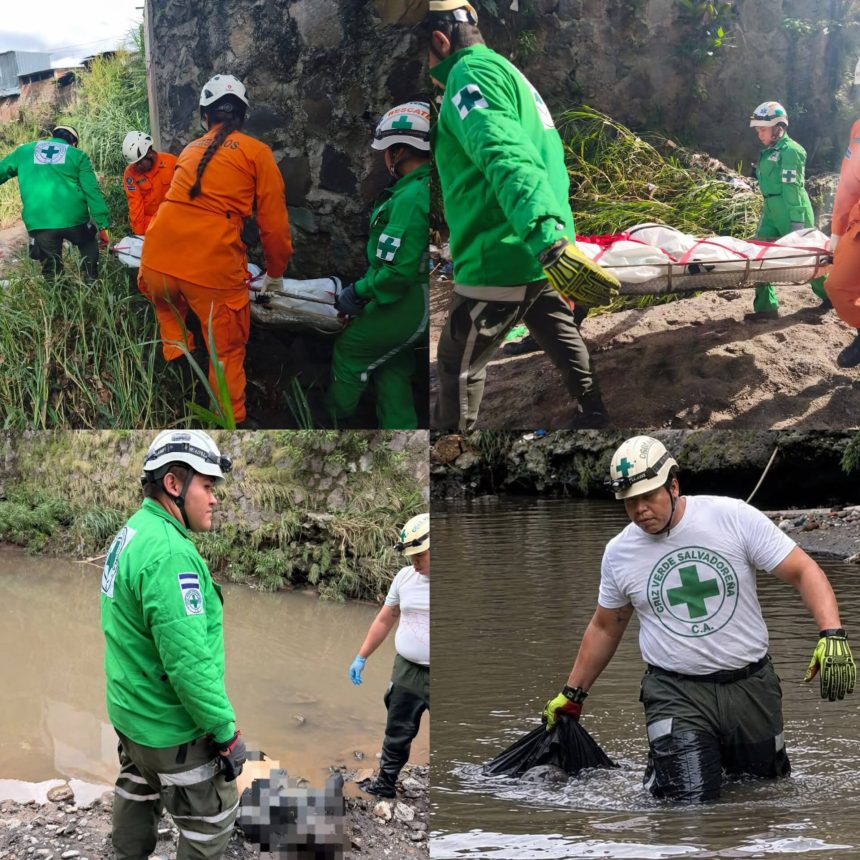 cuerpo 1 RECUPERAN CUERPO SIN VIDA EN EL RÍO ACELHUATE, EN SAN SALVADOR