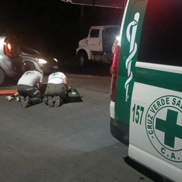 santa 2 EN SANTA ANA UN MOTOCICLISTA DE 21 AÑOS RESULTÓ LESIONADO TRAS CHOQUE FRONTAL EN CARRETERA ANTIGUA A SAN SALVADOR